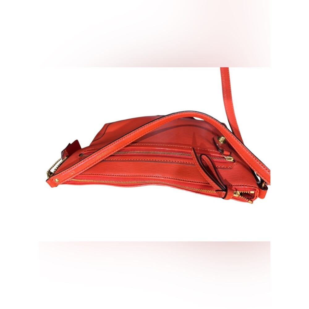 Coach Mickie Crossbody in Vermillion Leather w COA - Picture 3 of 15